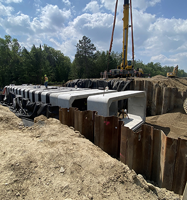 Photo: Box culvert construction on Hwy 34.